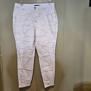 Ashley Stewart Jeans, Womens, Size 16, Straight-Leg, Rhinestone, Stretch